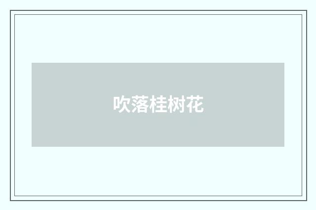 吹落桂树花
