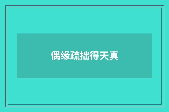 偶缘疏拙得天真