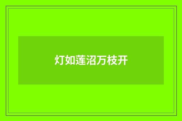 灯如莲沼万枝开