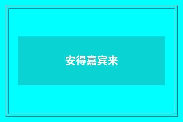 安得嘉宾来
