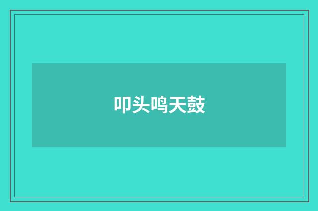 叩头鸣天鼓