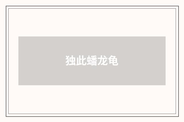 独此蟠龙龟