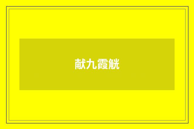 献九霞觥