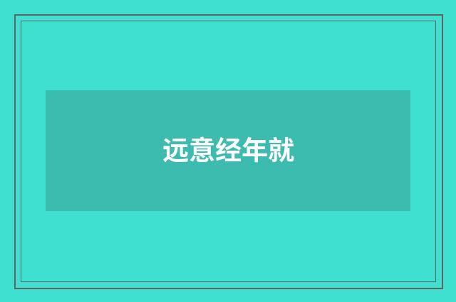 远意经年就