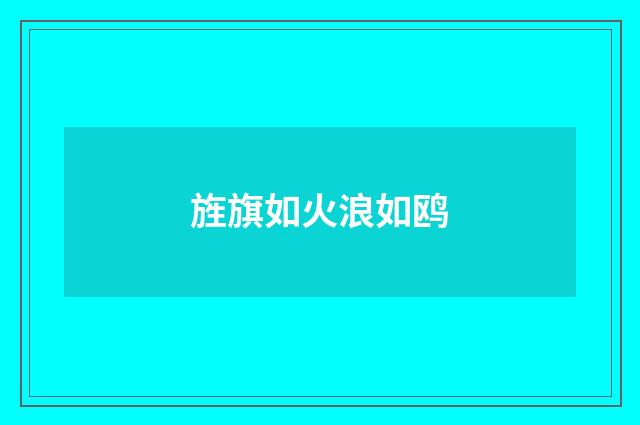 旌旗如火浪如鸥