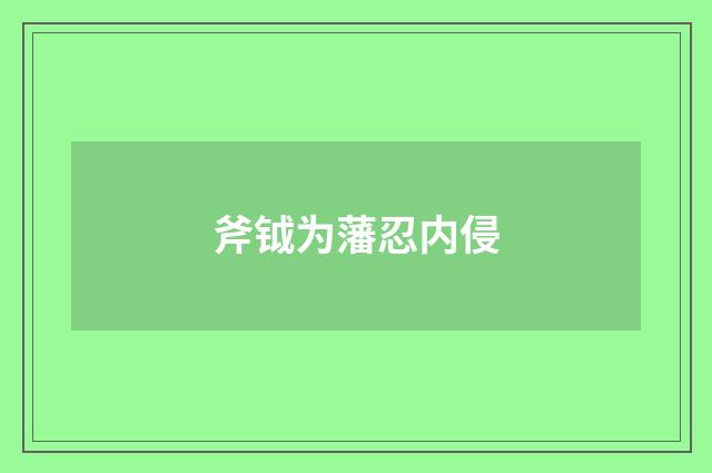斧钺为藩忍内侵