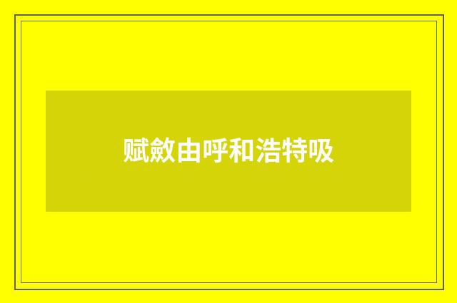 赋斂由呼和浩特吸