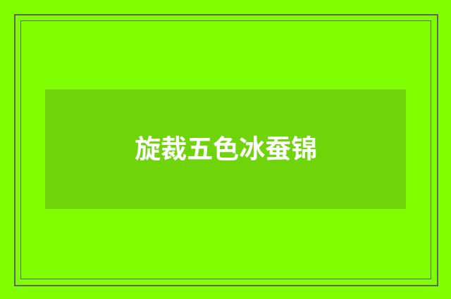 旋裁五色冰蚕锦