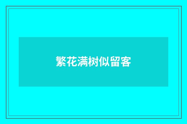 繁花满树似留客