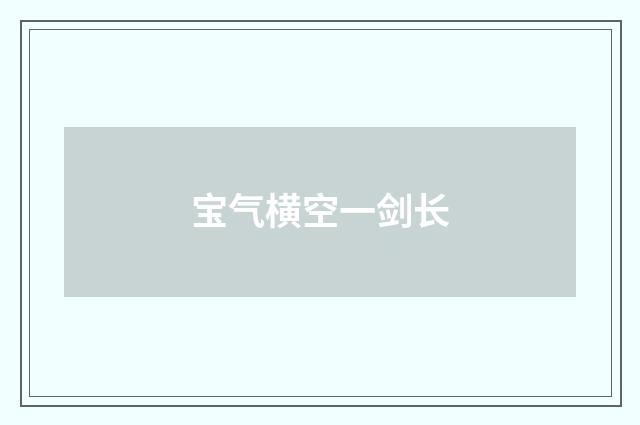 宝气横空一剑长