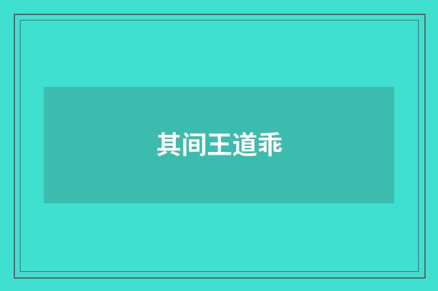 其间王道乖