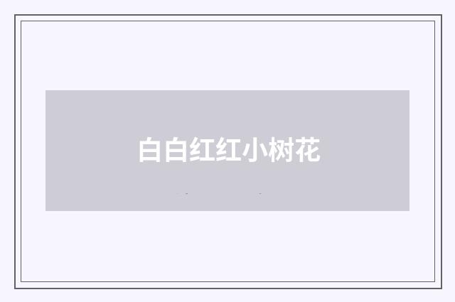 白白红红小树花