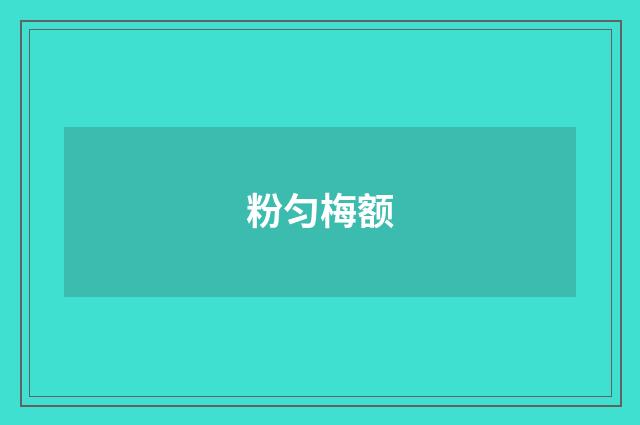 粉匀梅额
