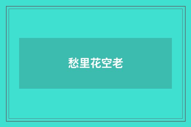 愁里花空老