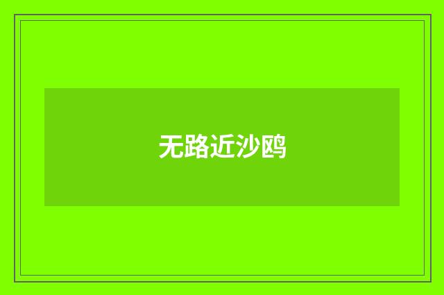 无路近沙鸥