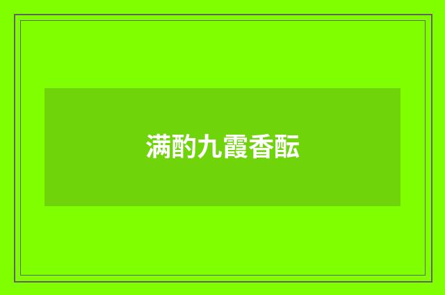 满酌九霞香酝