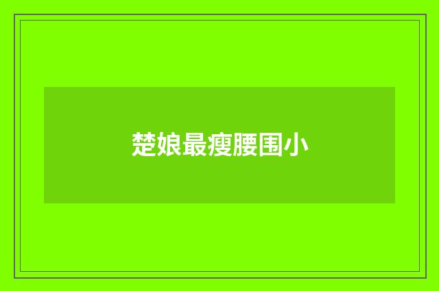楚娘最瘦腰围小