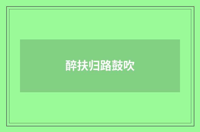 醉扶归路鼓吹
