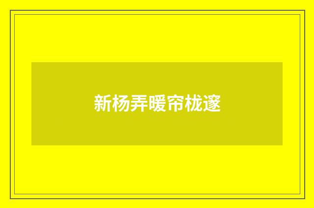 新杨弄暖帘栊邃