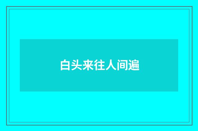 白头来往人间遍