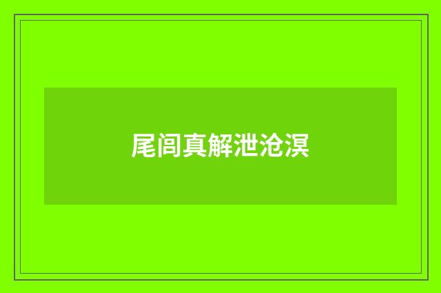 尾闾真解泄沧溟