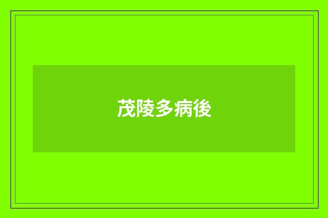 茂陵多病後