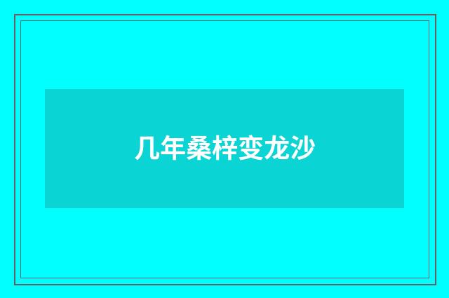 几年桑梓变龙沙