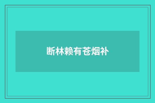 断林赖有苍烟补