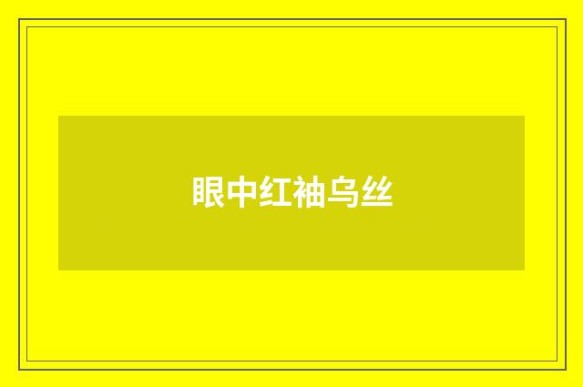 眼中红袖乌丝