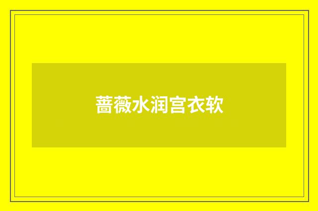 蔷薇水润宫衣软
