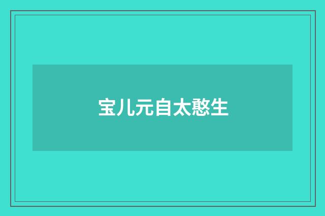 宝儿元自太憨生
