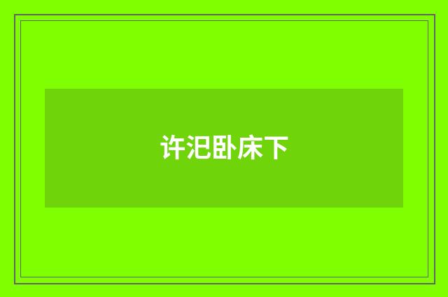 许汜卧床下