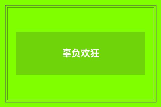 辜负欢狂