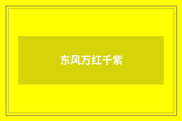 东风万红千紫