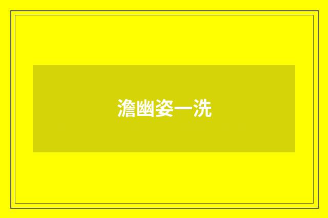 澹幽姿一洗