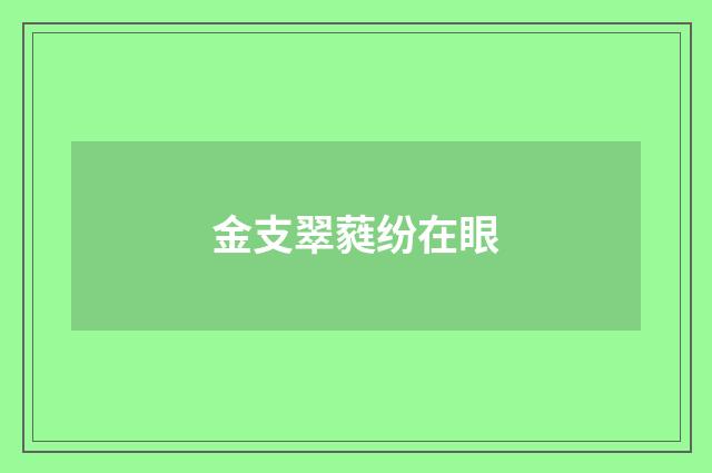 金支翠蕤纷在眼