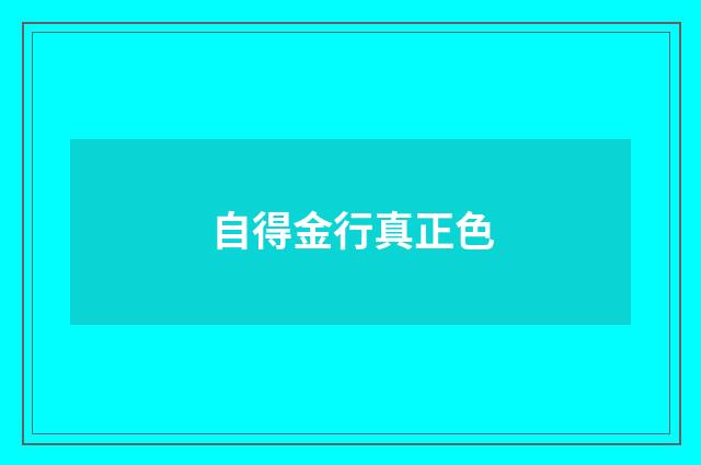 自得金行真正色