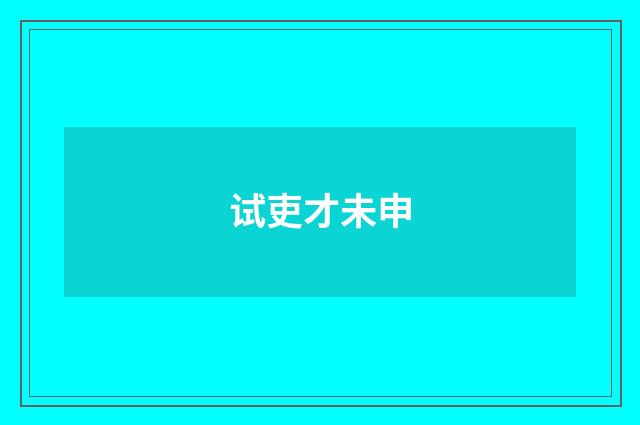 试吏才未申