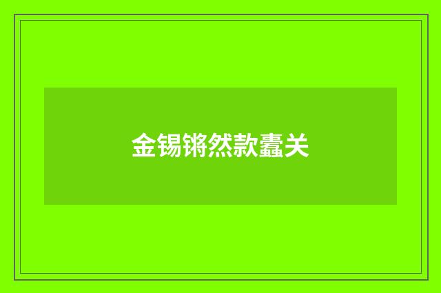 金锡锵然款蠹关