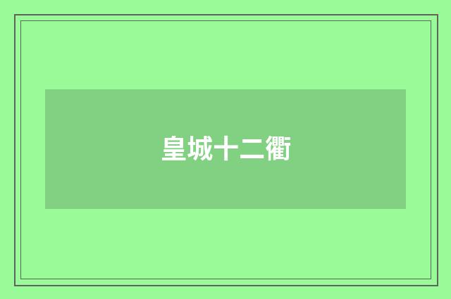 皇城十二衢
