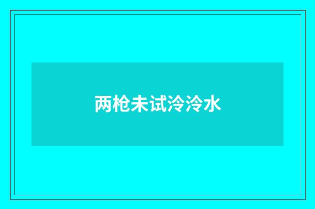 两枪未试泠泠水