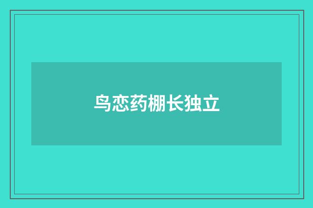 鸟恋药棚长独立