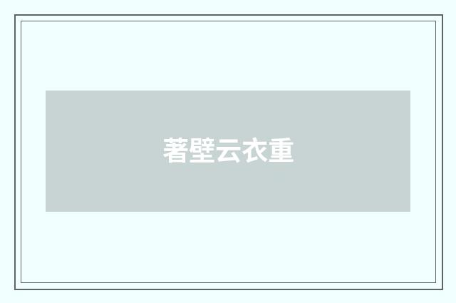 著壁云衣重