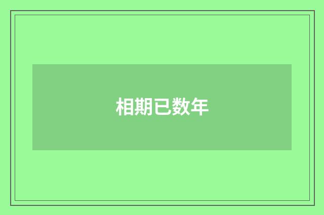 相期已数年