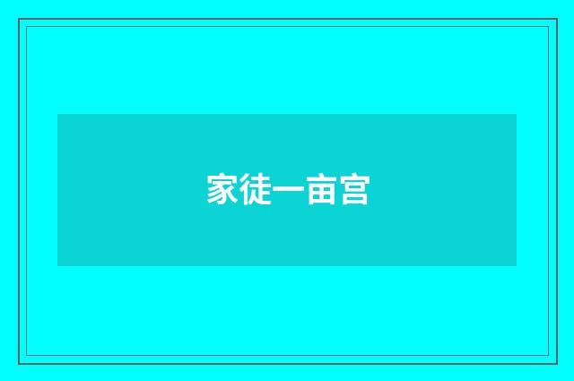 家徒一亩宫