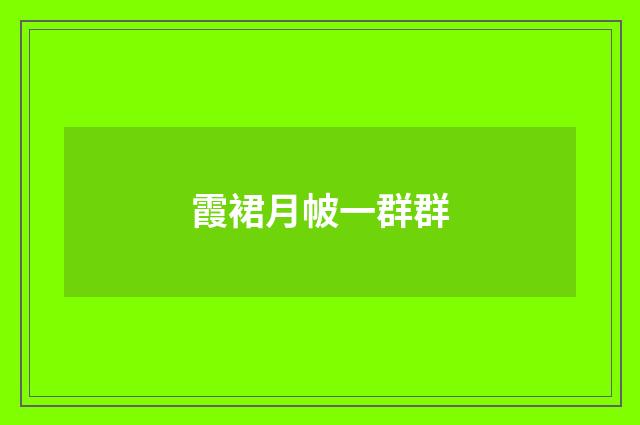 霞裙月帔一群群