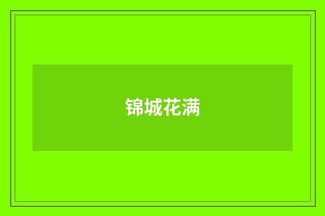 锦城花满