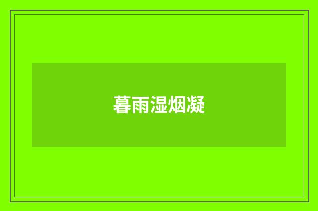 暮雨湿烟凝