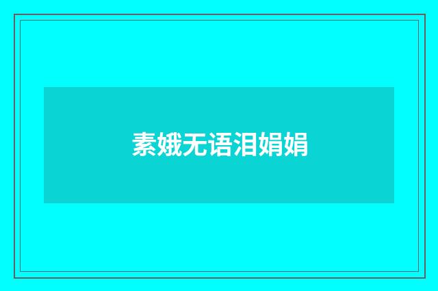 素娥无语泪娟娟