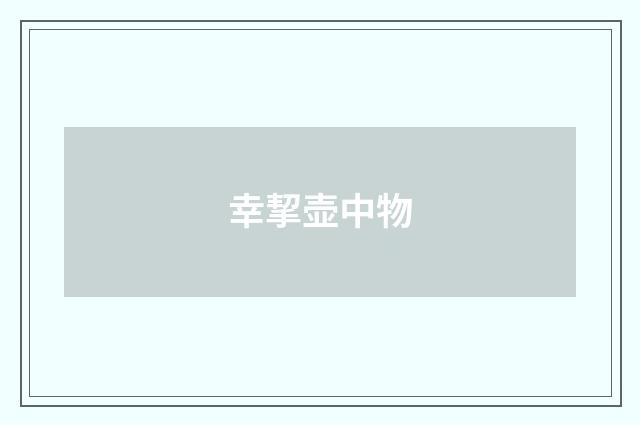 幸挈壶中物